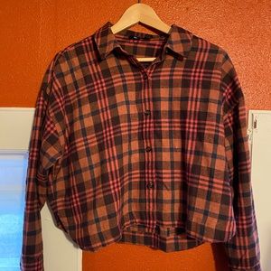 Madewell cropped flannel